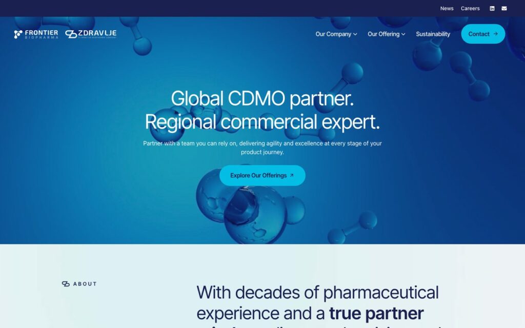 Frontier Biopharma website